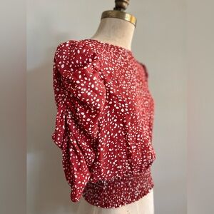 Paper Crane Red & White Polkadot Blouse
